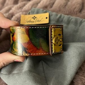 Brand new Patricia Nash leather bracelet with magnetic clasp for easy on/off.